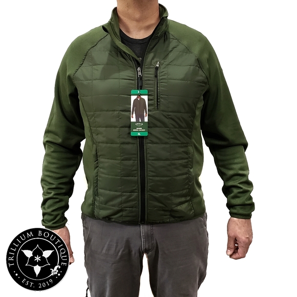 Orvis Men's Mixed Media Jacket Dark Sage L NWT - Picture 2 of 8